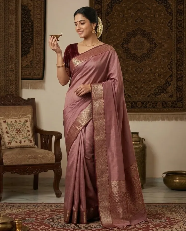 Ethnic soft silk saree
